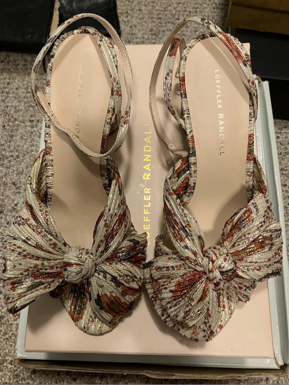 Loeffler Randall Multicolor Knotted Slingback Heels